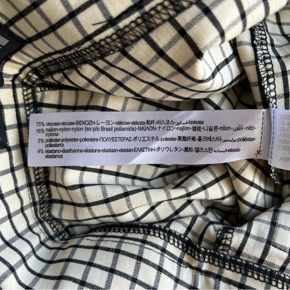 Zara High Rise Legging Windowpane Size S - Picture 7 of 7